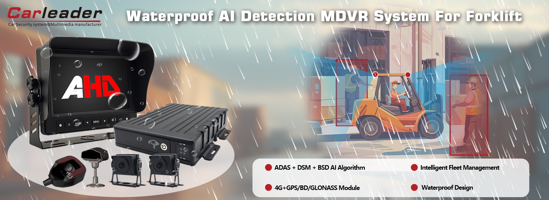 Sistem MDVR Pengesanan AI AI untuk Forklift