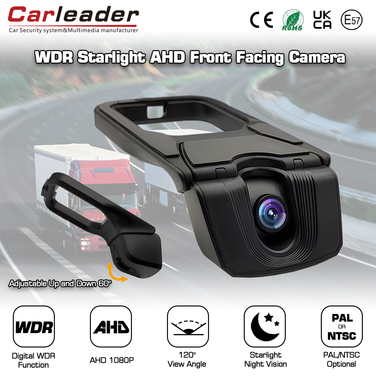 Carleader Depan Kamera Penglihatan Starlight dengan Fungsi WDR Digital