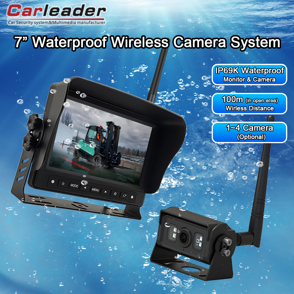 Tingkatkan keupayaan pengawasan anda dengan Carleader 7 Inch Waterproof 2.4GHz Digital Wireless Heavy Duty Camera Monitor System