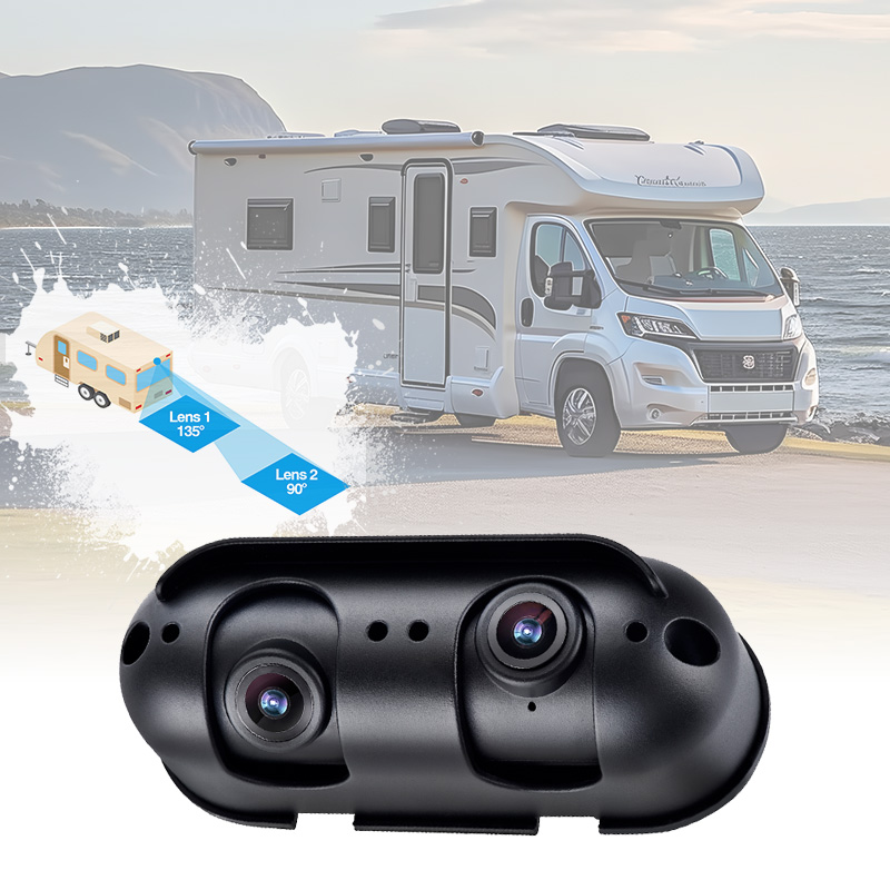 Dua Penyelesaian Pendawaian Berbeza untuk Carleader AHD Starlight Dual Lens Kamera Pandangan Belakang sesuai Untuk RV Motorhome