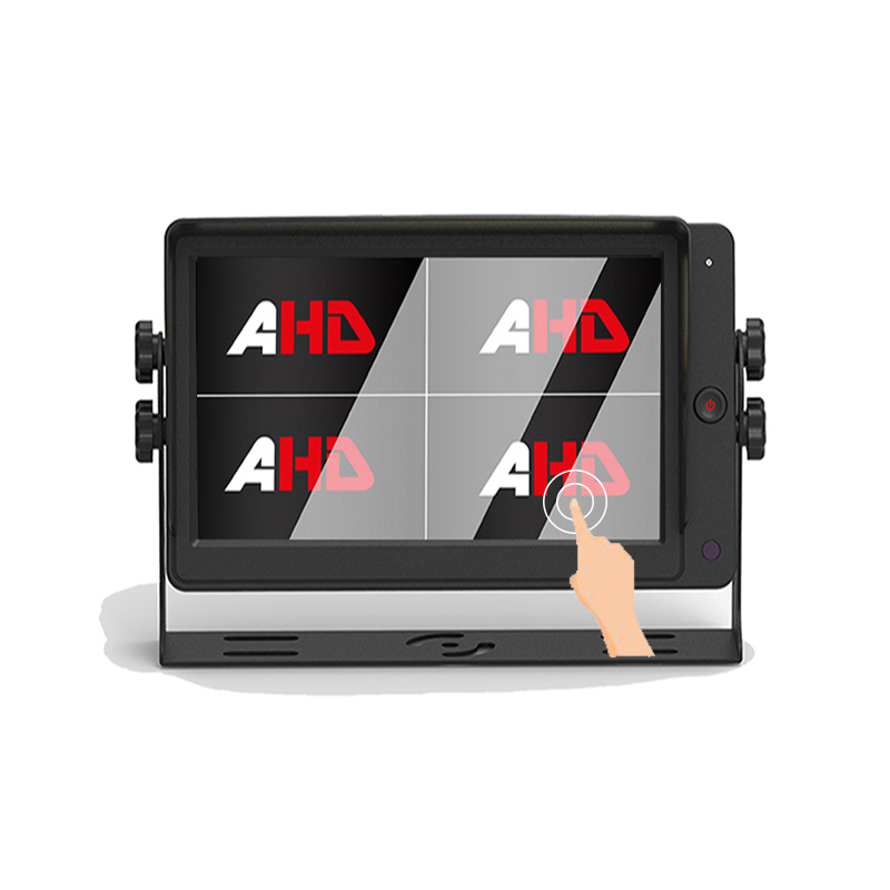 Carleader 7 Inci 4CH Quad Split Display Skrin Sentuh Monitor AHD untuk Pengawasan Kenderaan yang Jelas dan Boleh Dipercayai