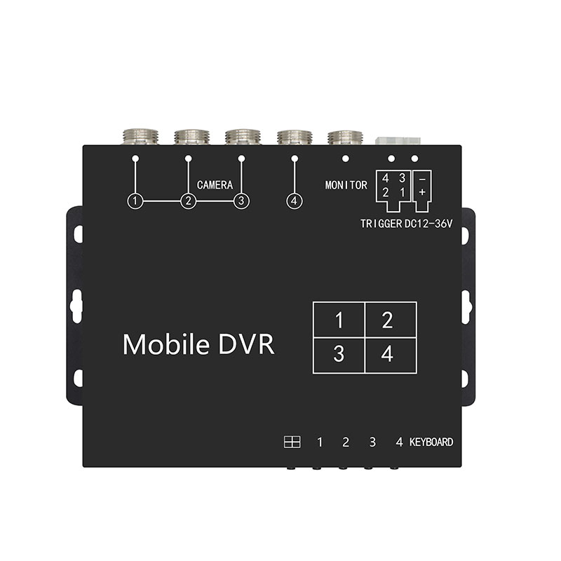 DVR Kenderaan 4CH AHD dengan Rakaman 512GB dan Pandangan Pisah Berbilang Kamera