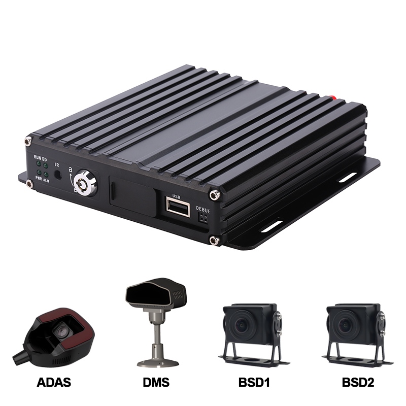 4CH AI SD Mobile DVR Sokongan ADAS+DMS+BSD
