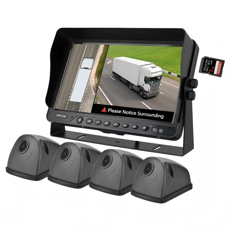 Sistem AVM 7 inci 360 dengan Pengesanan Titik Buta AI dan Kamera 1080P Sistem AVM 7 inci 360 dengan Pengesanan Titik Buta AI dan Kamera 1080P