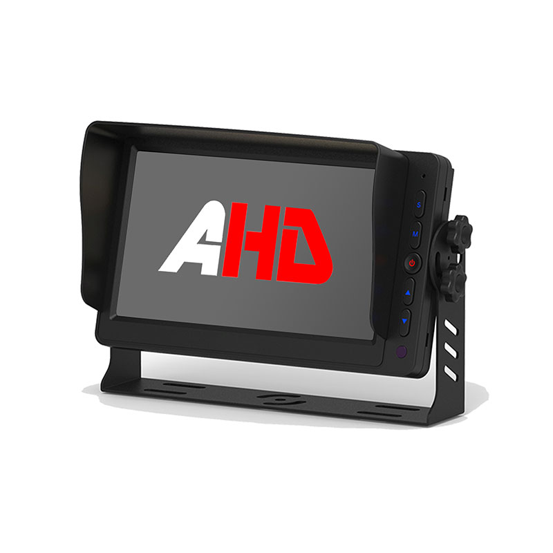 Monitor Kenderaan AHD 7 Inci dengan 5 Butang Lampu Belakang dan Input Dwi Video