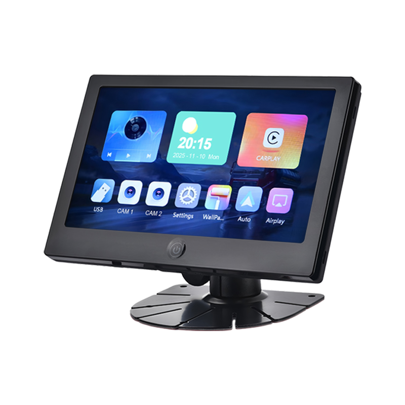 Monitor Kenderaan IPS 2AV AHD 7 Inci Menyokong Multimedia CarPlay