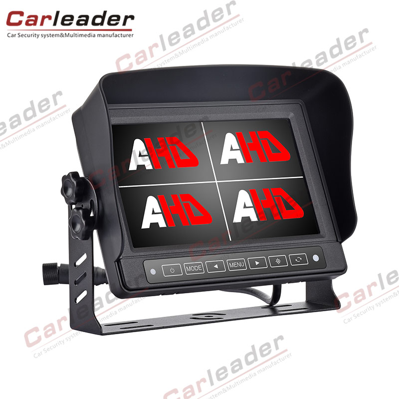 Monitor Quad AHD Kereta Kalis Air 7 inci Dengan Butang Sentuh