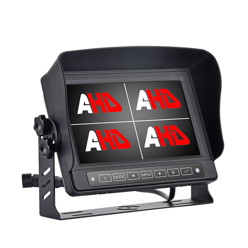 Monitor Quad AHD Kereta Kalis Air 7 inci Dengan Butang Sentuh