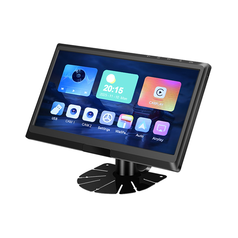 Monitor Kenderaan IPS 2AV AHD 9 inci Menyokong Multimedia CarPlay